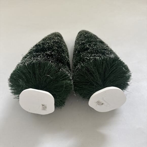 Lot 6 Dept 56 Snowy Sisal Brush Christmas Trees Christmas Village Display Decor - Picture 3 of 12